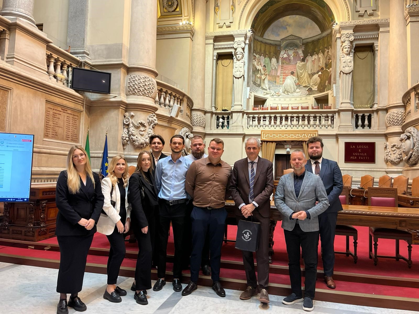 Visita studenti della facolt&agrave; di giurisprudenza dell&rsquo;Universit&agrave; di Szczecin, Polonia